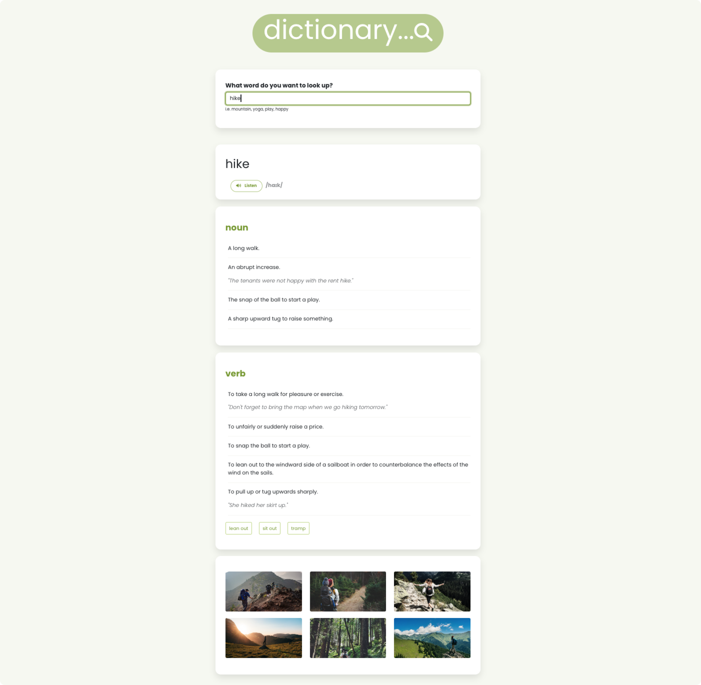 Dictionary App preview